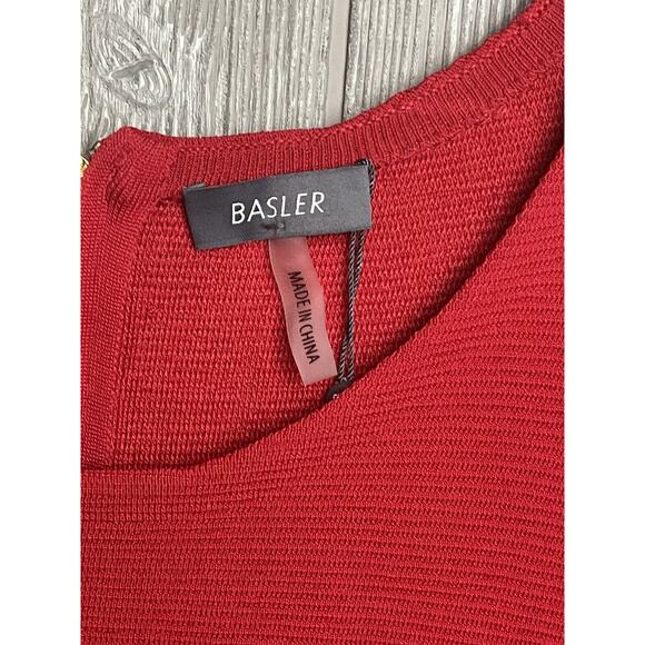 Basler Short Sleeve Dress Top Style Seabreeze in‎ Red Size 20 NWT - Picture 6 of 12